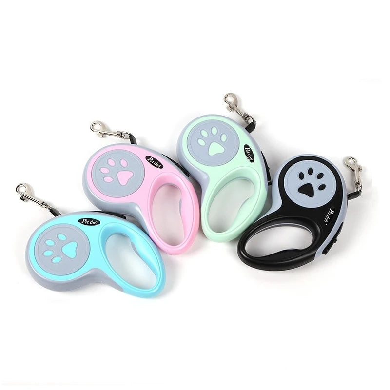 Durable 3m/5m Retractable Nylon Dog Leash – Ideal for Small Dogs & Cats - Best Bark Bargains