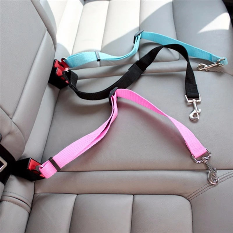 Adjustable Pet Seat Belt & Harness for Safe Car Travel