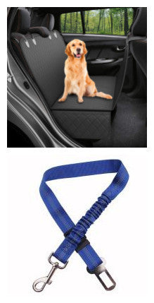 Dog Car Seat Cover with Mesh Window – Hammock Safety Protector for Travel with Zipper and Pocket