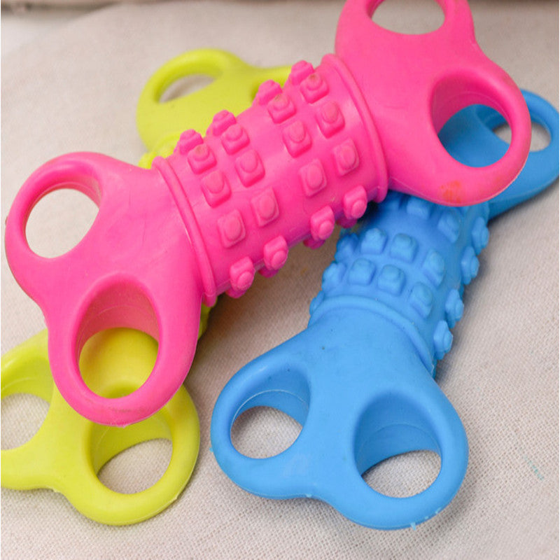 Durable Four-Hole Bone Chew Toy for Dogs