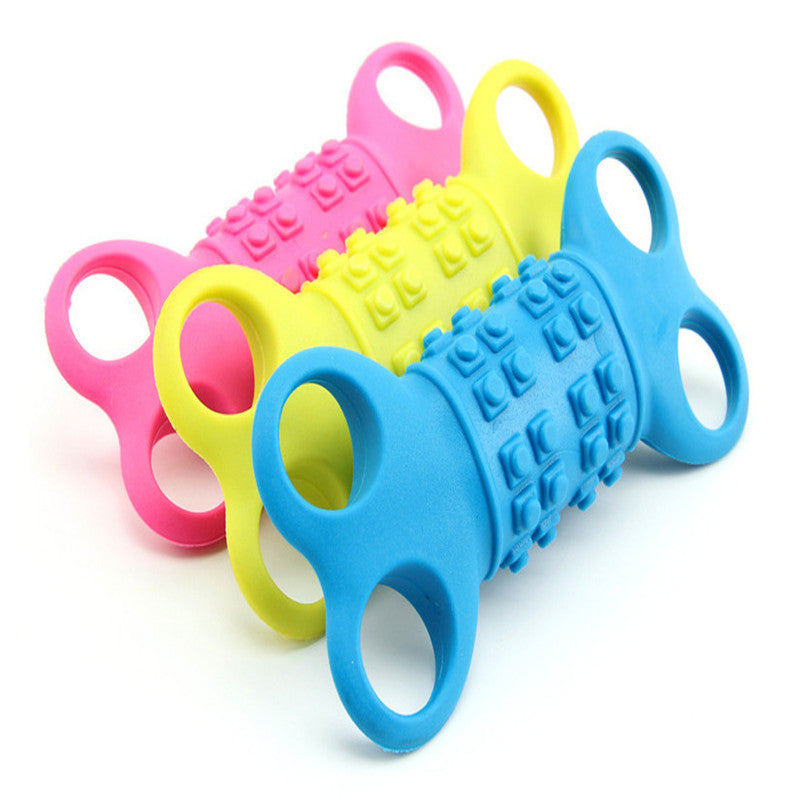 Durable Four-Hole Bone Chew Toy for Dogs