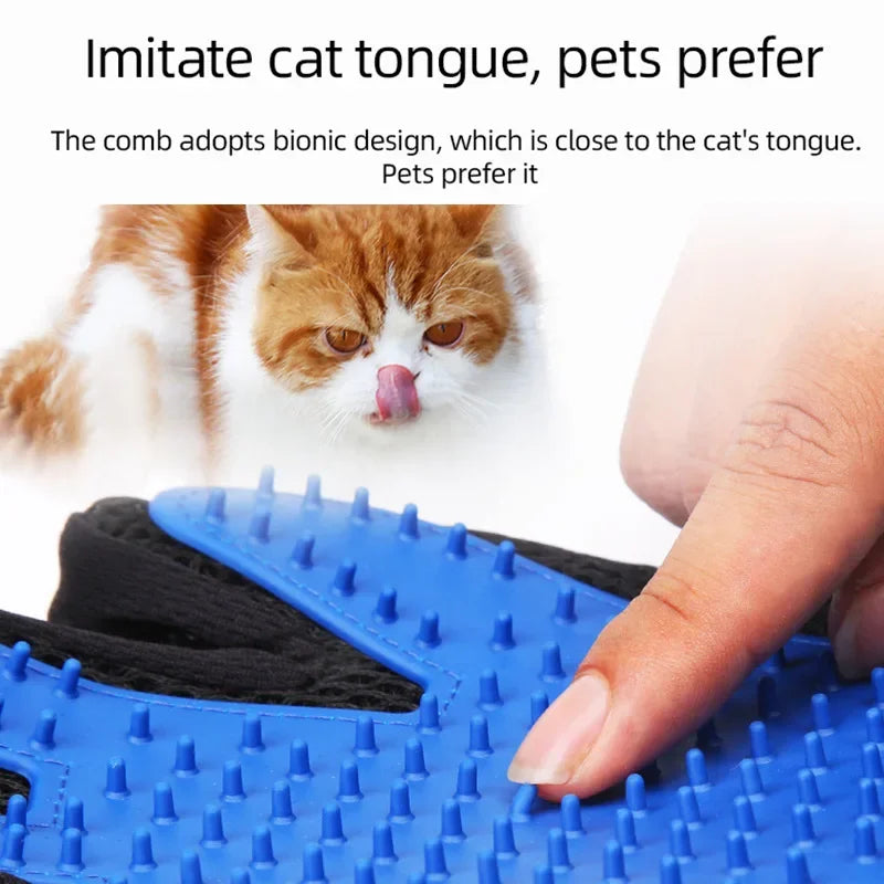 Pet Grooming Silicone Gloves – Easy Hair Removal for Cats & Dogs