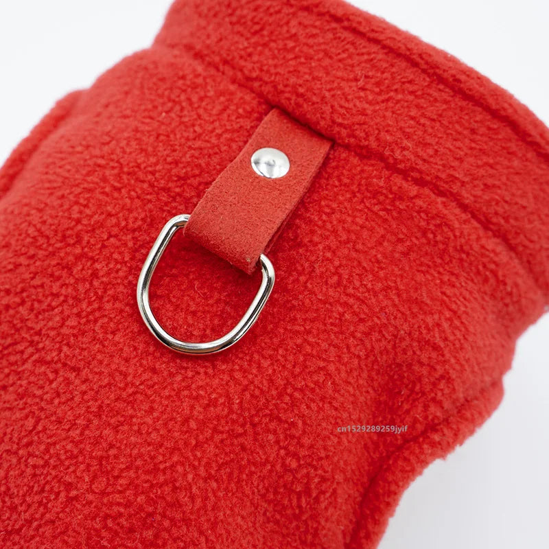 Winter Dog Jacket with D-Ring – Warm Coat for Small Dogs & Cats