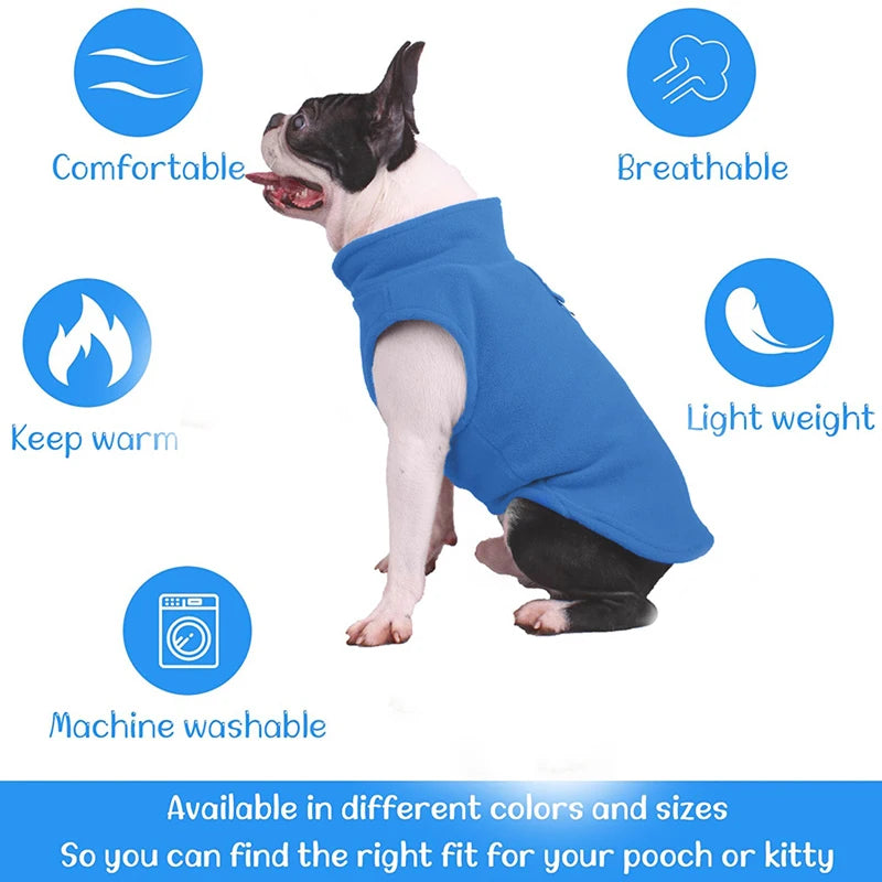 Snuggle Your Pup in Style – Winter Fleece Coat for Small Dogs & Kittens