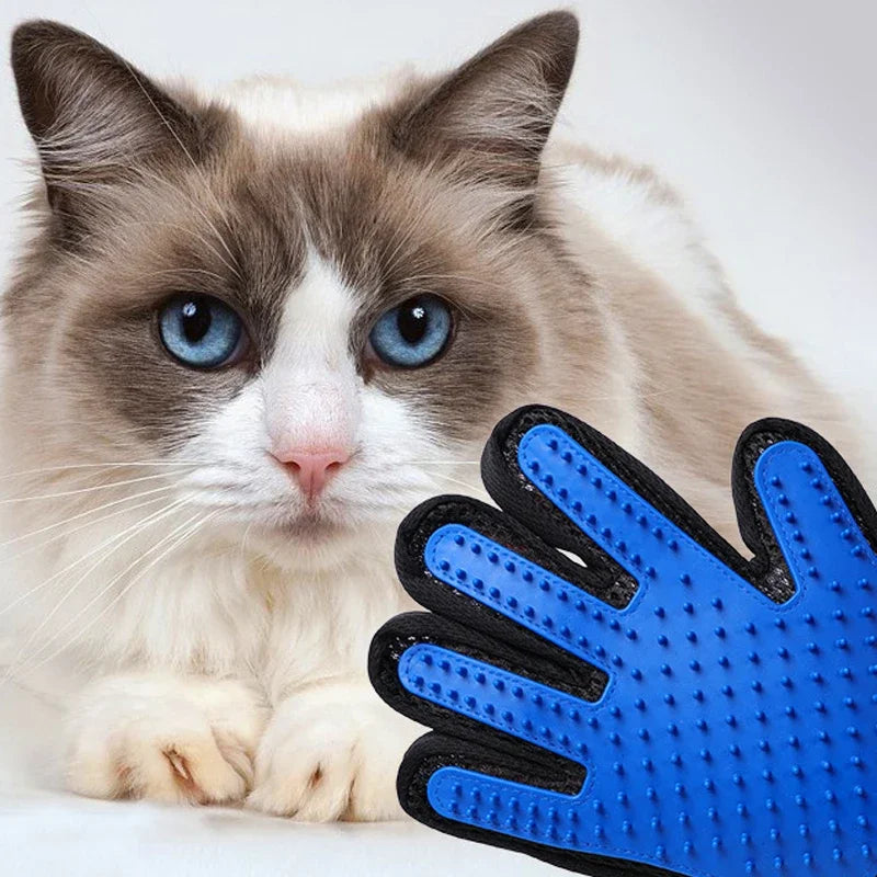 Pet Grooming Silicone Gloves – Easy Hair Removal for Cats & Dogs