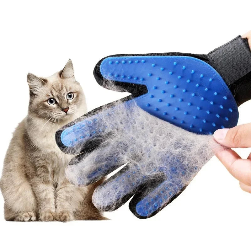 Pet Grooming Silicone Gloves – Easy Hair Removal for Cats & Dogs