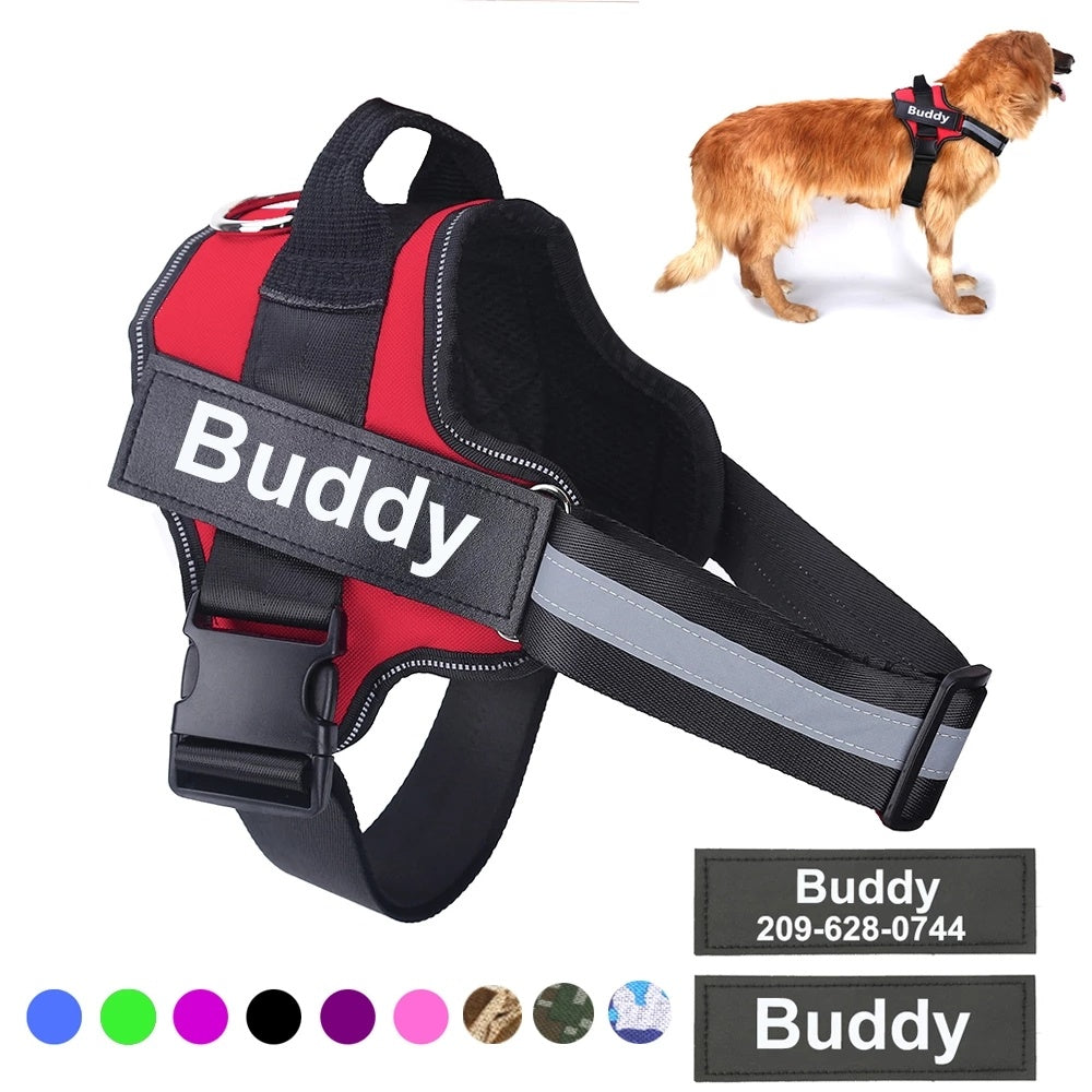 Customizable No-Pull Dog Harness – Reflective, Adjustable, Breathable Vest for All Dog Sizes