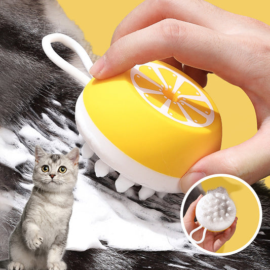 Pet Grooming Brush & Massage Comb – 2-in-1 Silicone Tool for Dogs & Cats