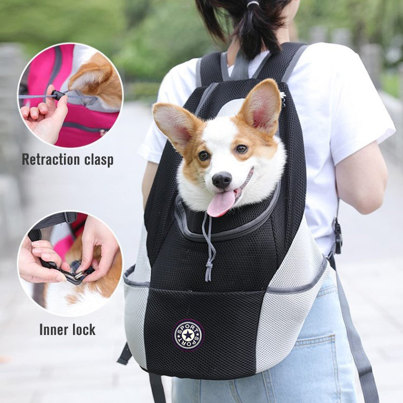 Portable Double Shoulder Pet Dog Carrier Backpack - Best Bark Bargains 